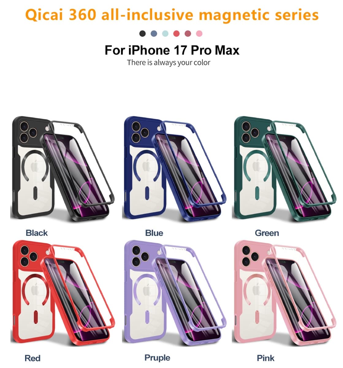 360° Full-Cover Magnetic Case