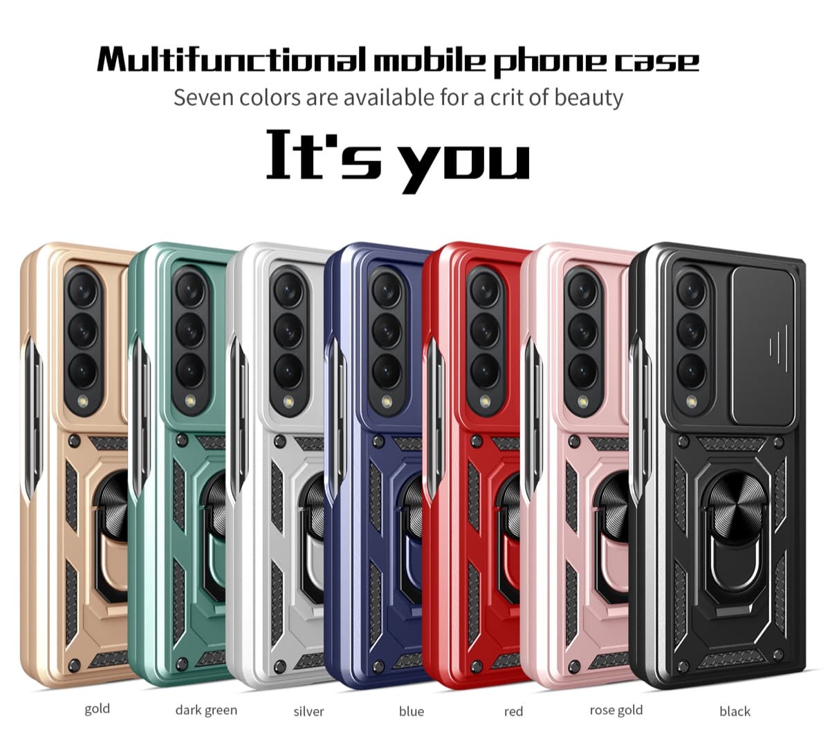 Sliding Window Ring Case for Samsung Galaxy Z Fold4